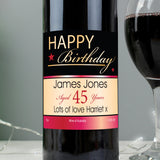 Personalised Happy Birthday Red Wine: 4 - Wine By Gift Moments