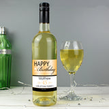 Personalised Happy Birthday White Wine: 1 - Wine By Gift Moments