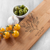 Personalised Happy Couple Bamboo Serving Board: 2 Chopping Boards By Gift Moments