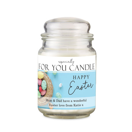 Personalised Happy Easter Large Scented Candle Jar: 5 - Candles By Gift Moments