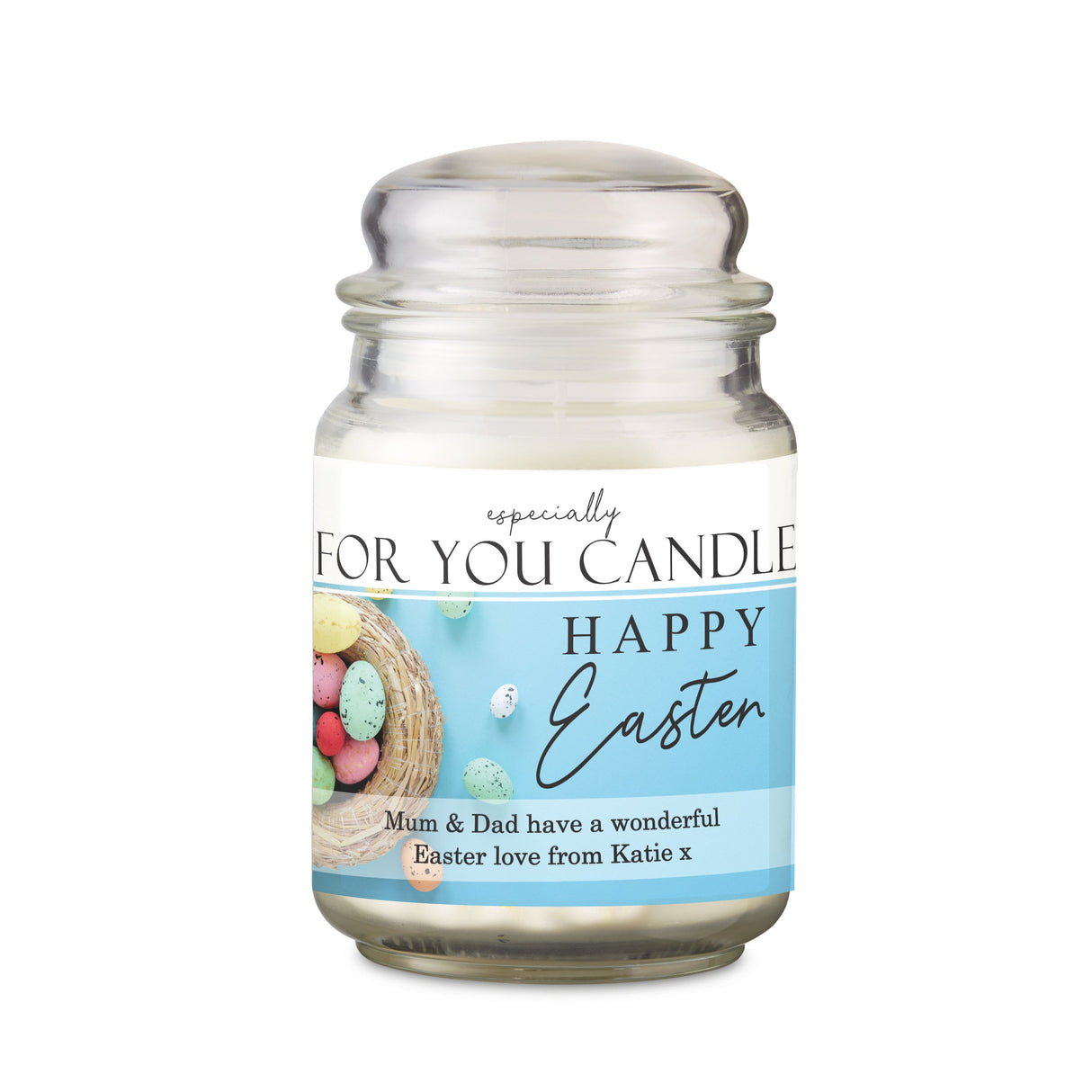 Personalised Happy Easter Large Scented Candle Jar: 4 - Candles By Gift Moments