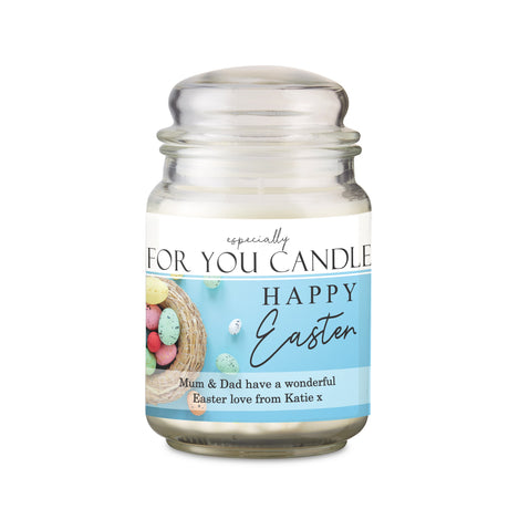 Personalised Happy Easter Large Scented Candle Jar: 4 - Candles By Gift Moments