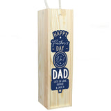 Personalised Happy Father’s Day No. 1 Dad Wooden Wine Bottle Box: 3 - Barware By Gift Moments