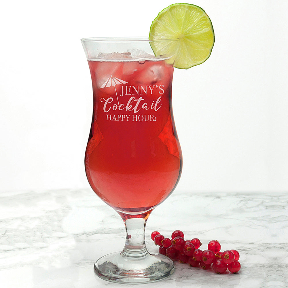 Personalised Happy Hour Cocktail Glass: 1 - Cocktail Glasses By Gift Moments