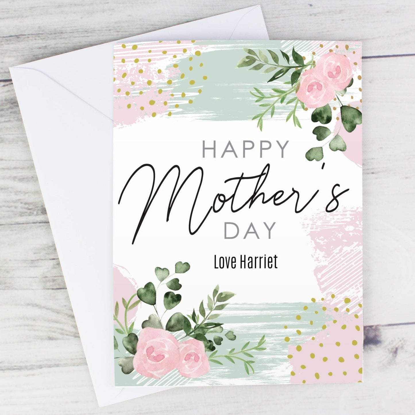 Personalised Happy Mothers Day Abstract Rose Card: 1 - Greeting Cards By Gift Moments