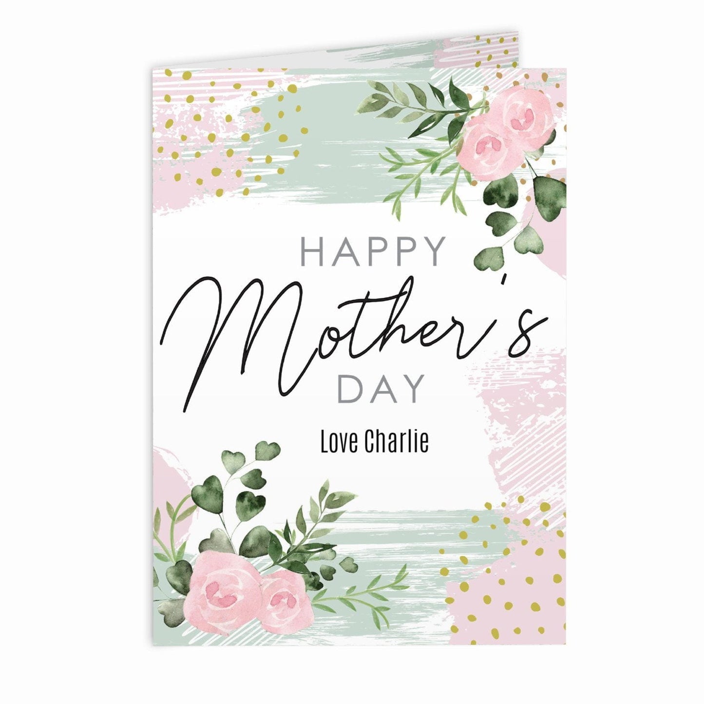 Personalised Happy Mothers Day Abstract Rose Card: 3 - Greeting Cards By Gift Moments