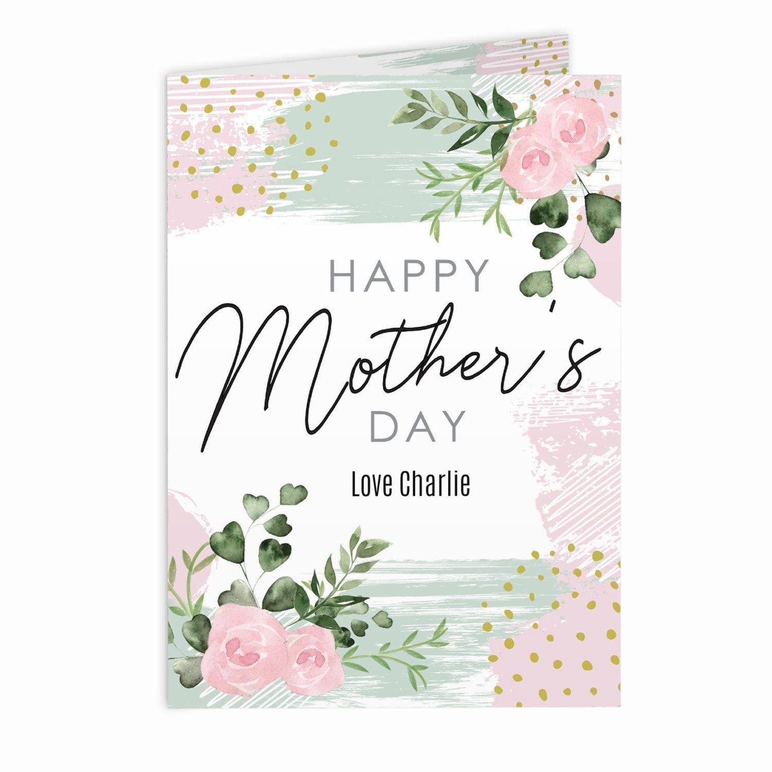 Personalised Happy Mothers Day Abstract Rose Card: 3 - Greeting Cards By Gift Moments