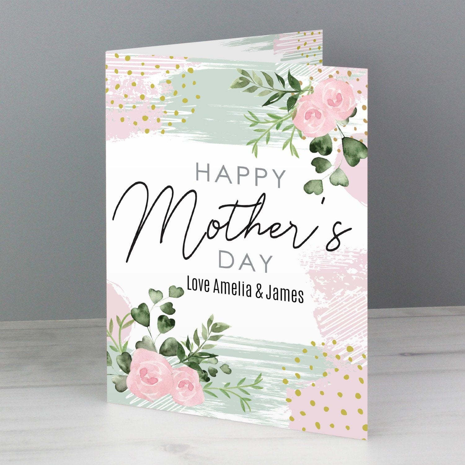 Personalised Happy Mothers Day Abstract Rose Card: 2 - Greeting Cards By Gift Moments
