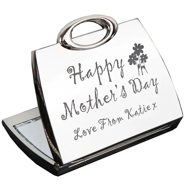 Personalised Mother’s Day Compact Mirror: 2 - Compact Mirrors By Gift Moments