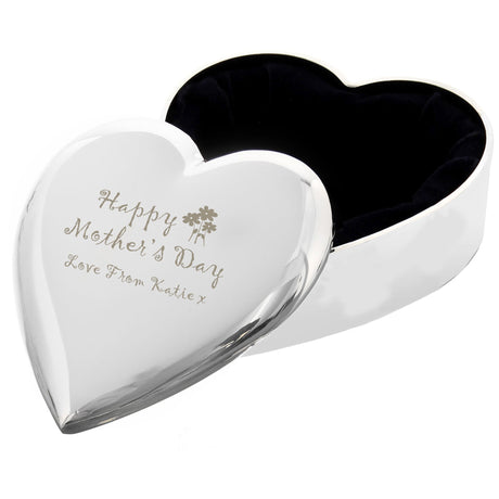 Personalised Happy Mothers Day Heart Trinket Box: 2 - Trinket Boxes By Gift Moments