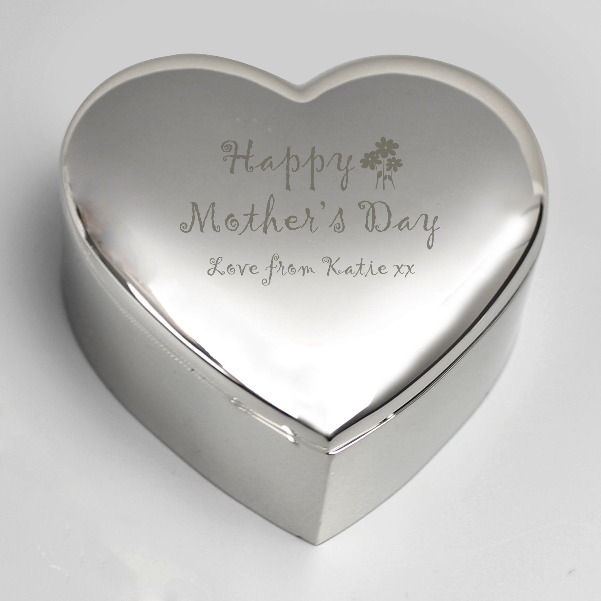 Personalised Happy Mothers Day Heart Trinket Box: 4 - Trinket Boxes By Gift Moments