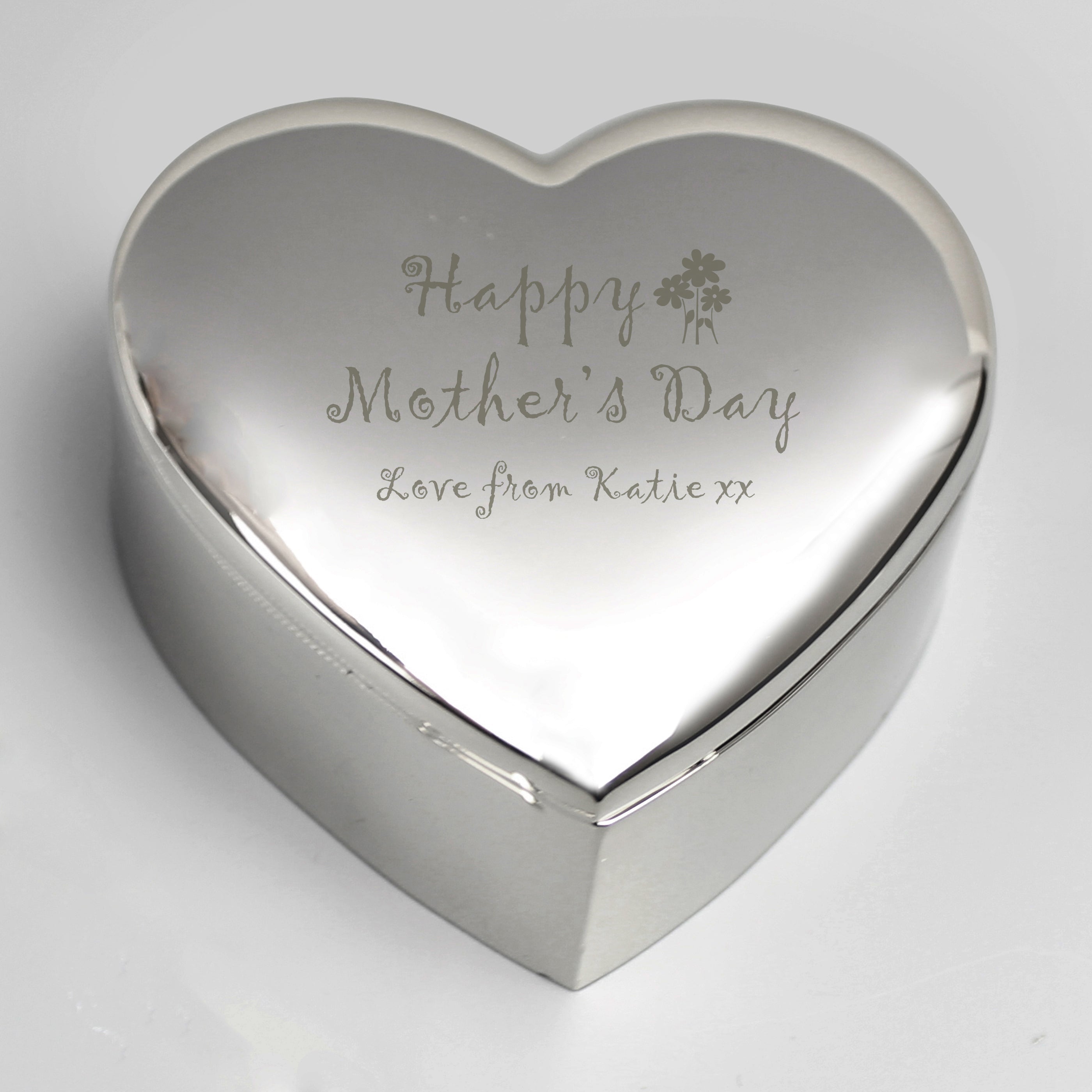 Personalised Happy Mothers Day Heart Trinket Box - Shop Trinket Boxes At Gift Moments - 4