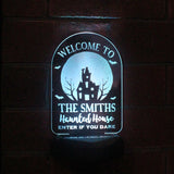 Personalised Haunted House Halloween Solar Light: 6 - Solar Lights By Gift Moments