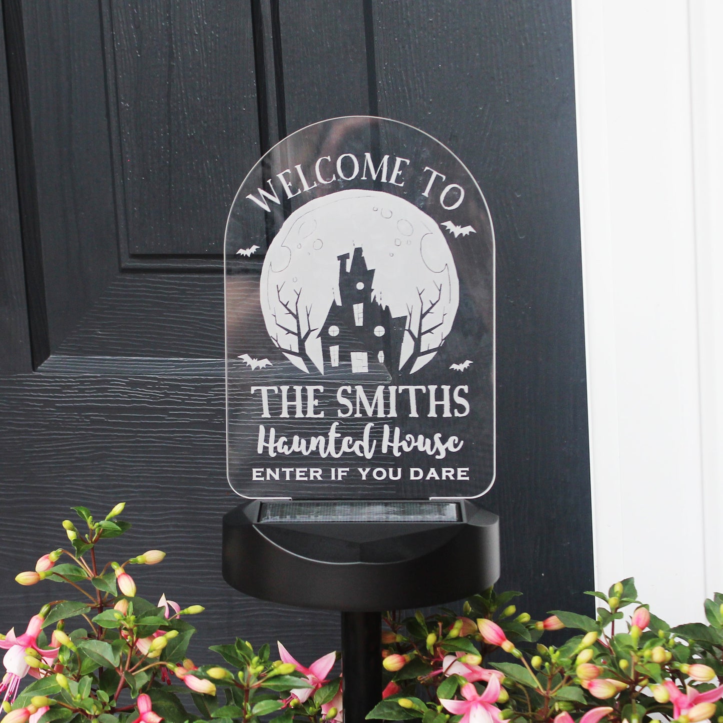 Personalised Haunted House Halloween Solar Light: 8 - Solar Lights By Gift Moments