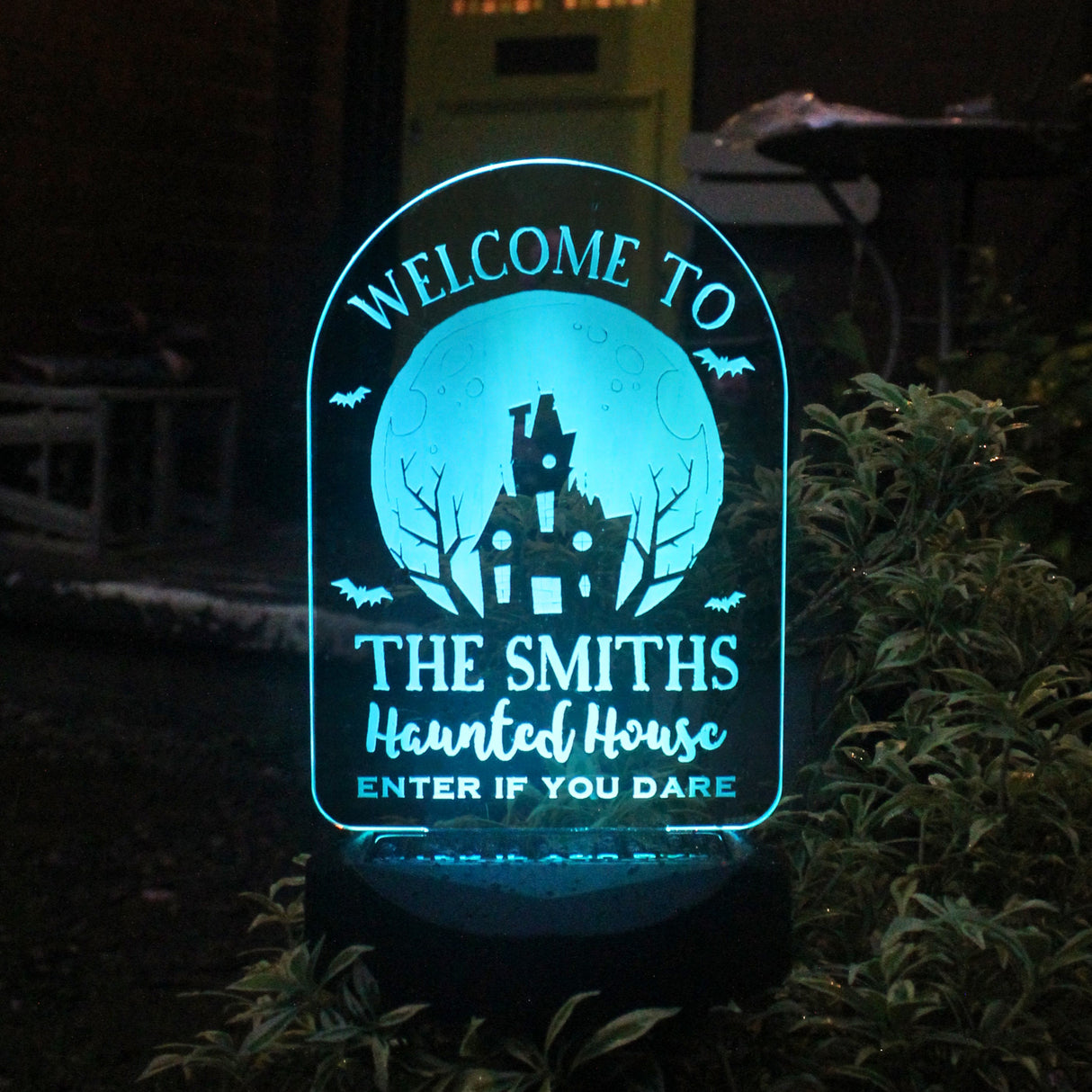 Personalised Haunted House Halloween Solar Light: 9 - Solar Lights By Gift Moments