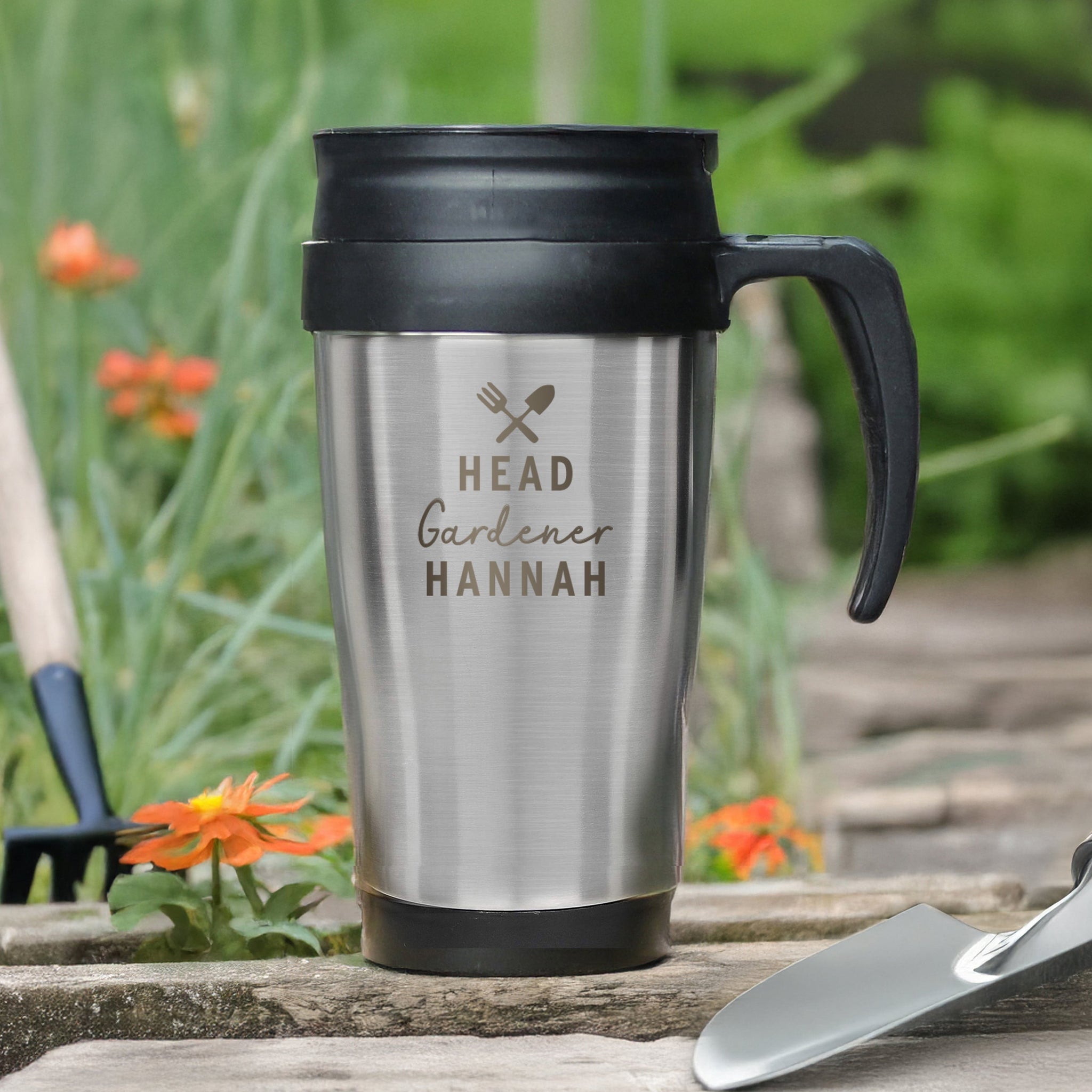 Personalised Head Gardener Travel Mug: 4 - Travel Mugs By Gift Moments