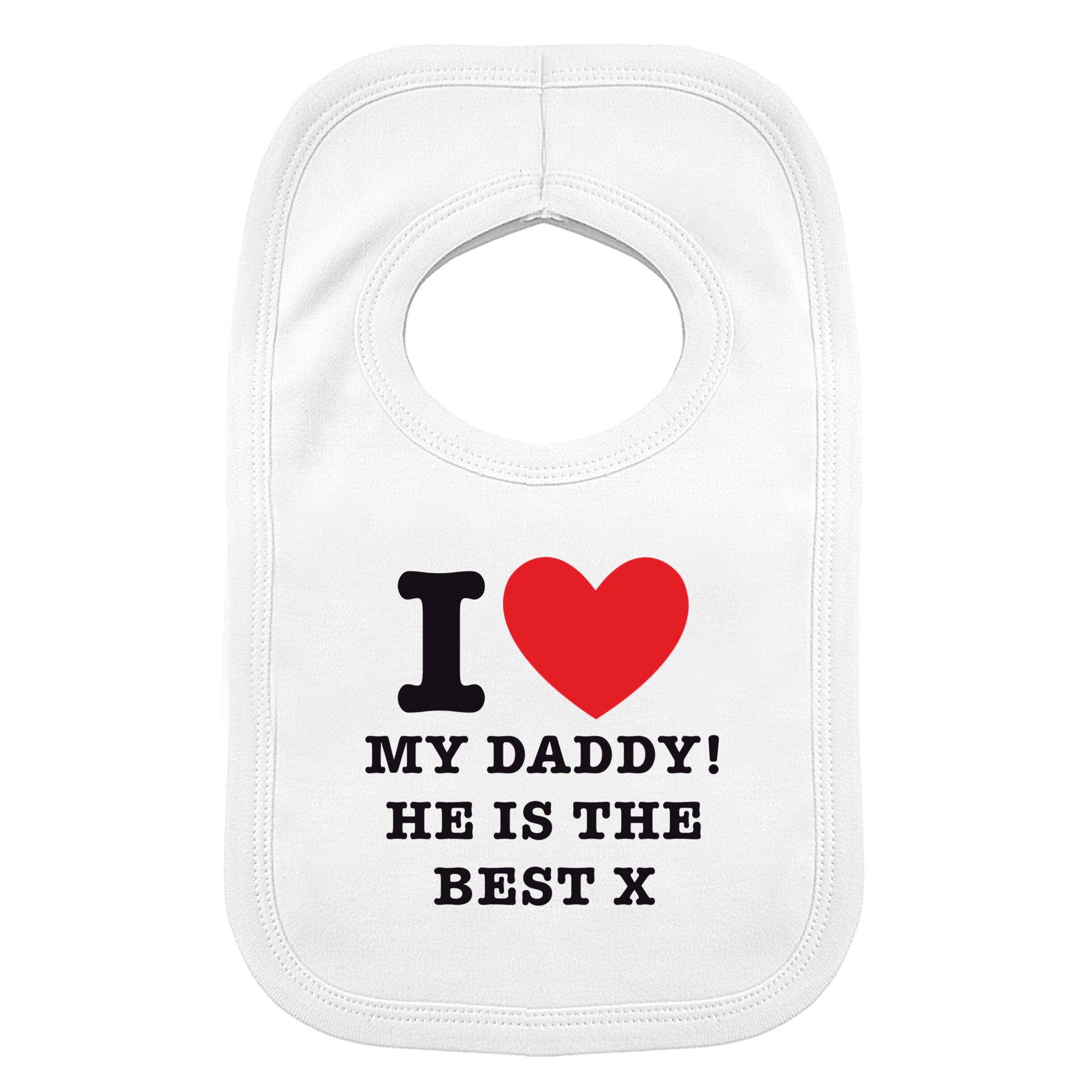 Personalised I HEART 0-3 Months Baby Bib: 2 - Baby Clothing By Gift Moments