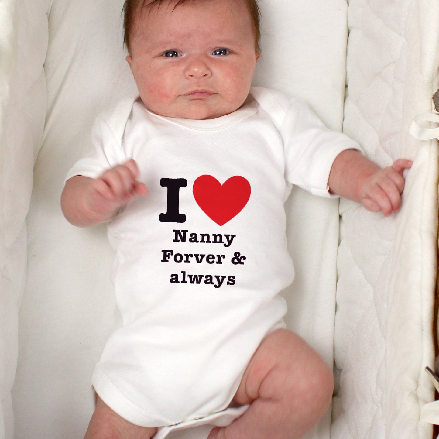 Personalised I HEART 0-3 Months Baby Vest: 3 - Baby Clothing By Gift Moments