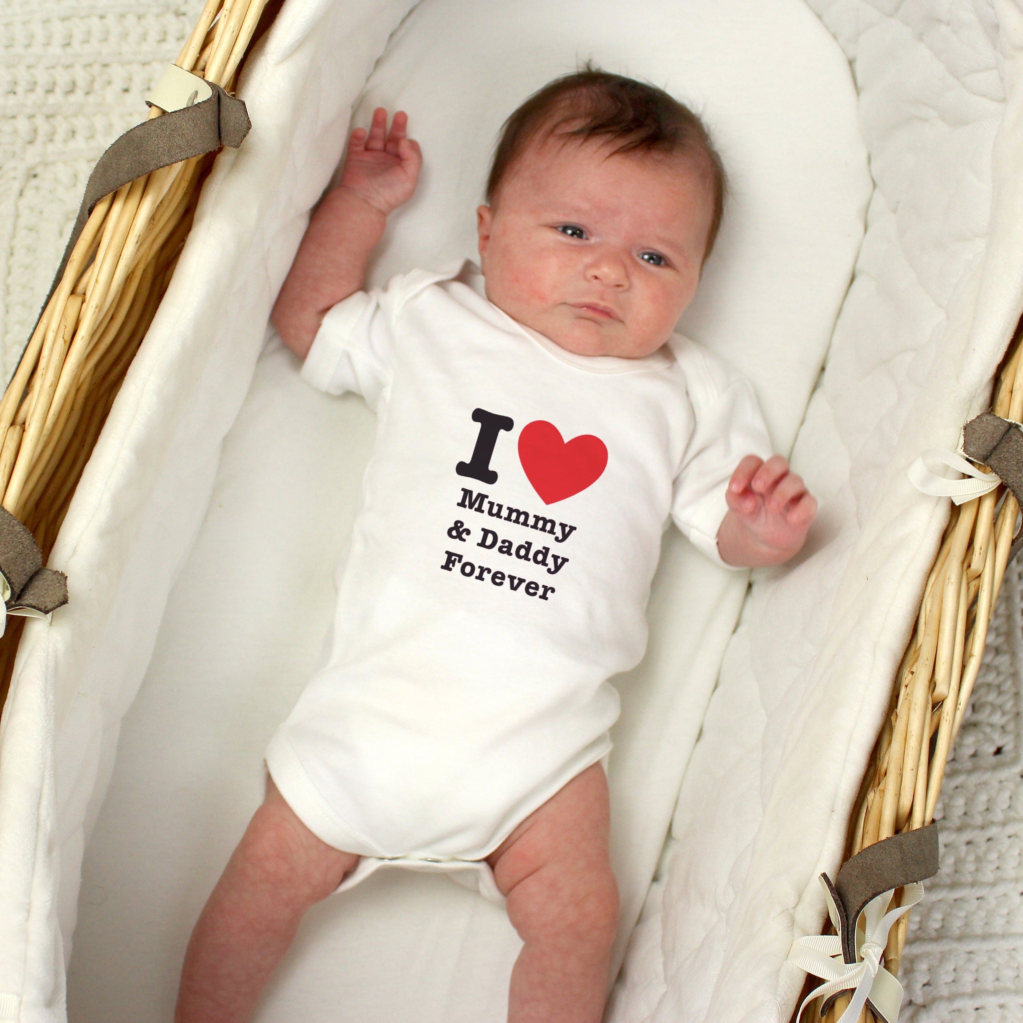 Personalised I HEART 0-3 Months Baby Vest: 1 - Baby Clothing By Gift Moments