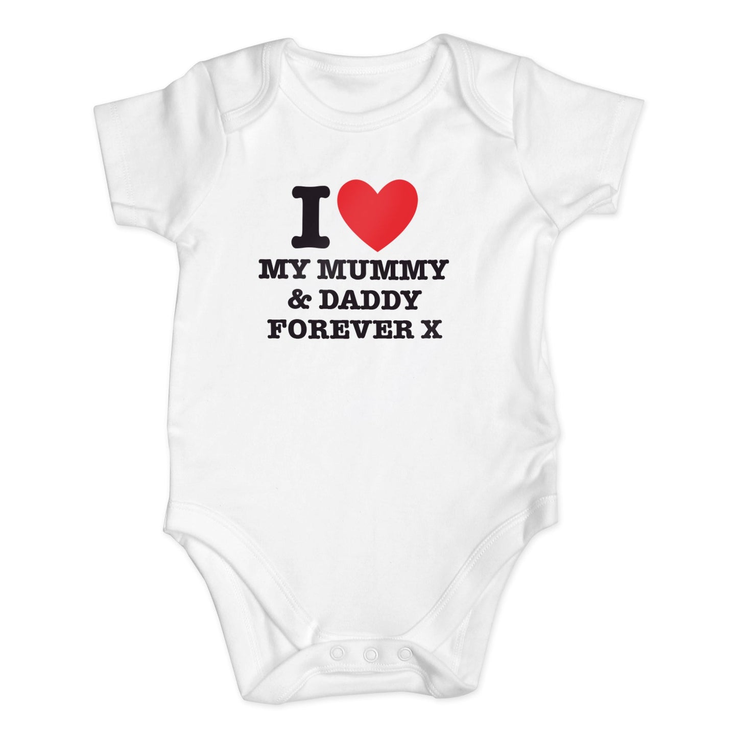 Personalised I HEART 0-3 Months Baby Vest: 2 - Baby Clothing By Gift Moments