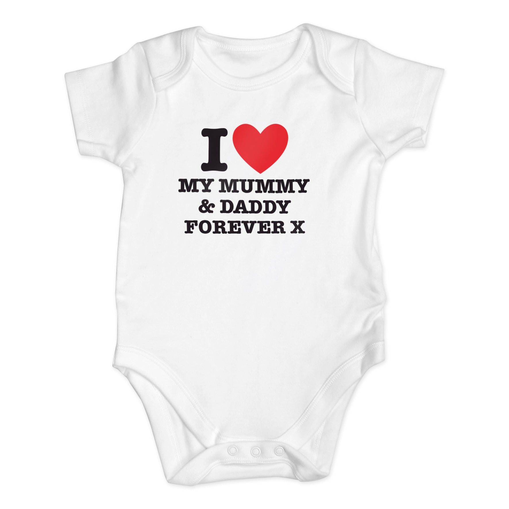 Personalised I HEART 0-3 Months Baby Vest: 2 - Baby Clothing By Gift Moments