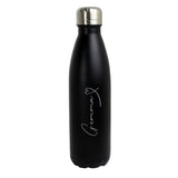 Personalised Heart Black Metal Insulated Drinks Bottle: 5 - Water Bottles By Gift Moments
