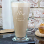 Personalised Heart Latte Glass - Shop Mugs At Gift Moments - 1