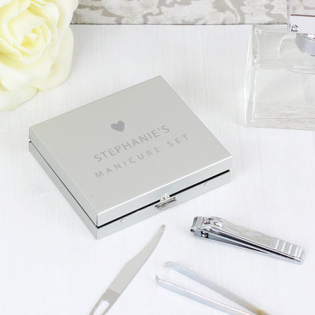 Personalised Heart Manicure Set: 1 - Accessories By Gift Moments