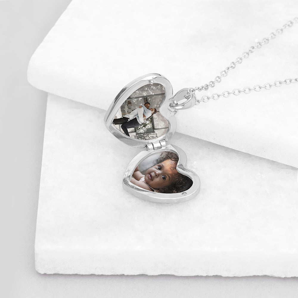 Personalised Heart Photo Locket Necklaces: 4 - Necklaces By Gift Moments
