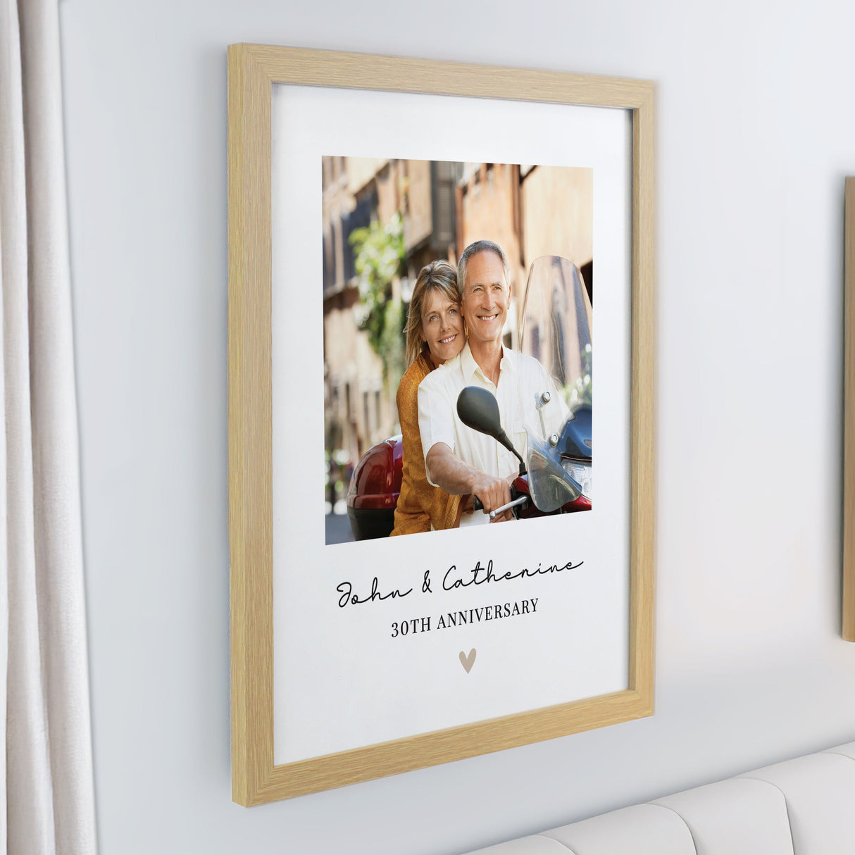 Personalised Heart Photo Upload Framed Prints: 4 Framed Prints By Gift Moments
