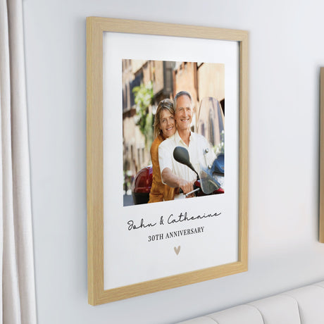 Personalised Heart Photo Upload Framed Prints: 4 Framed Prints By Gift Moments