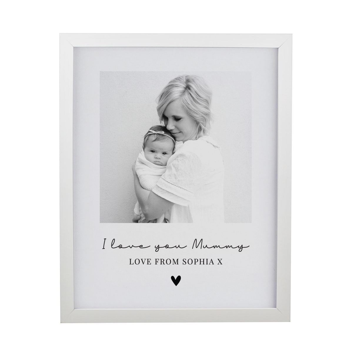 Personalised Heart Photo Upload Framed Prints: 10 Framed Prints By Gift Moments