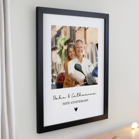 Personalised Heart Photo Upload Framed Prints: 5 Framed Prints By Gift Moments