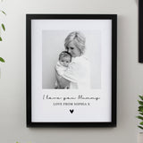 Personalised Heart Photo Upload Framed Prints: 2 Black Framed Prints By Gift Moments