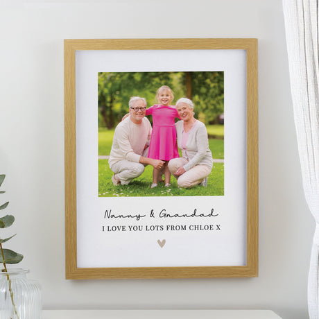 Personalised Heart Photo Upload Framed Prints: 1 Oak Framed Prints By Gift Moments