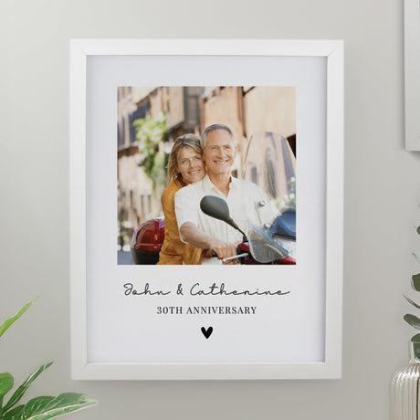 Personalised Heart Photo Upload Framed Prints: 3 White Framed Prints By Gift Moments