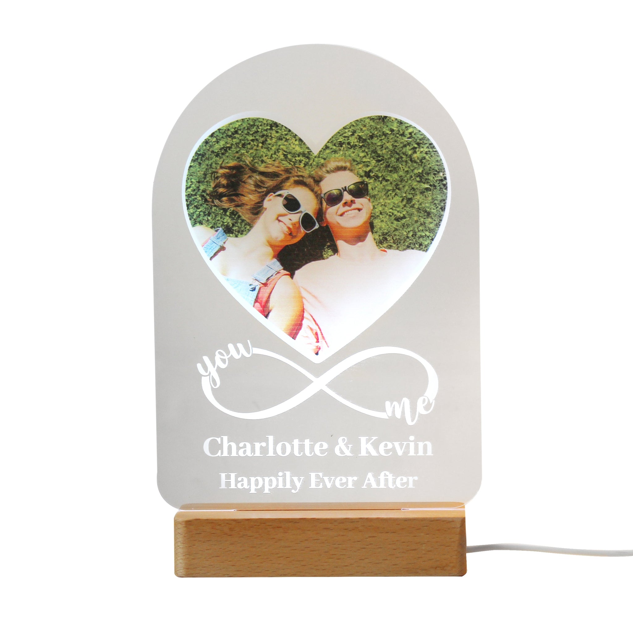 Personalised Heart Photo Upload LED Light: 5 - LED Lighting By Gift Moments