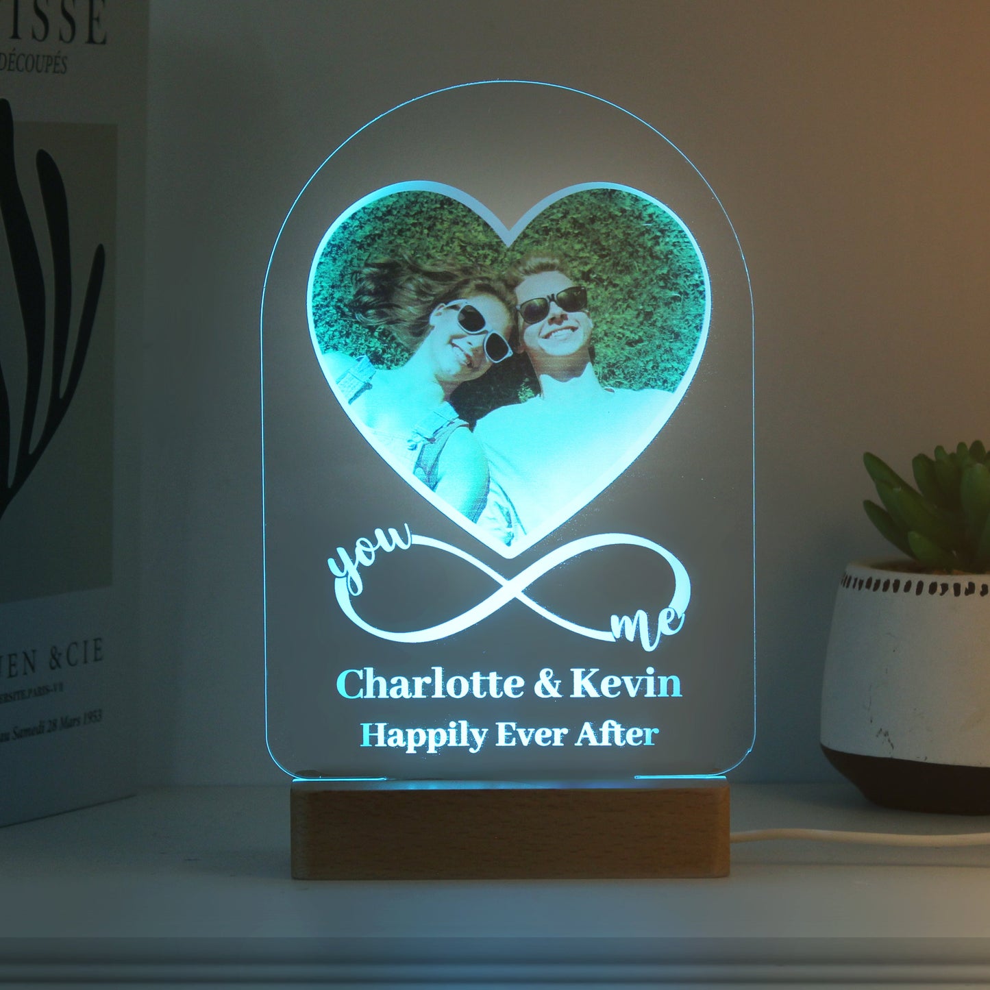 Personalised Heart Photo Upload LED Light: 6 - LED Lighting By Gift Moments