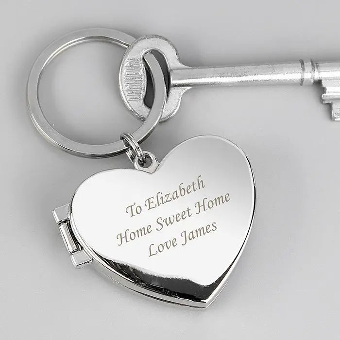 Personalised Heart Photoframe Keyring: 3 - Keyrings By Gift Moments