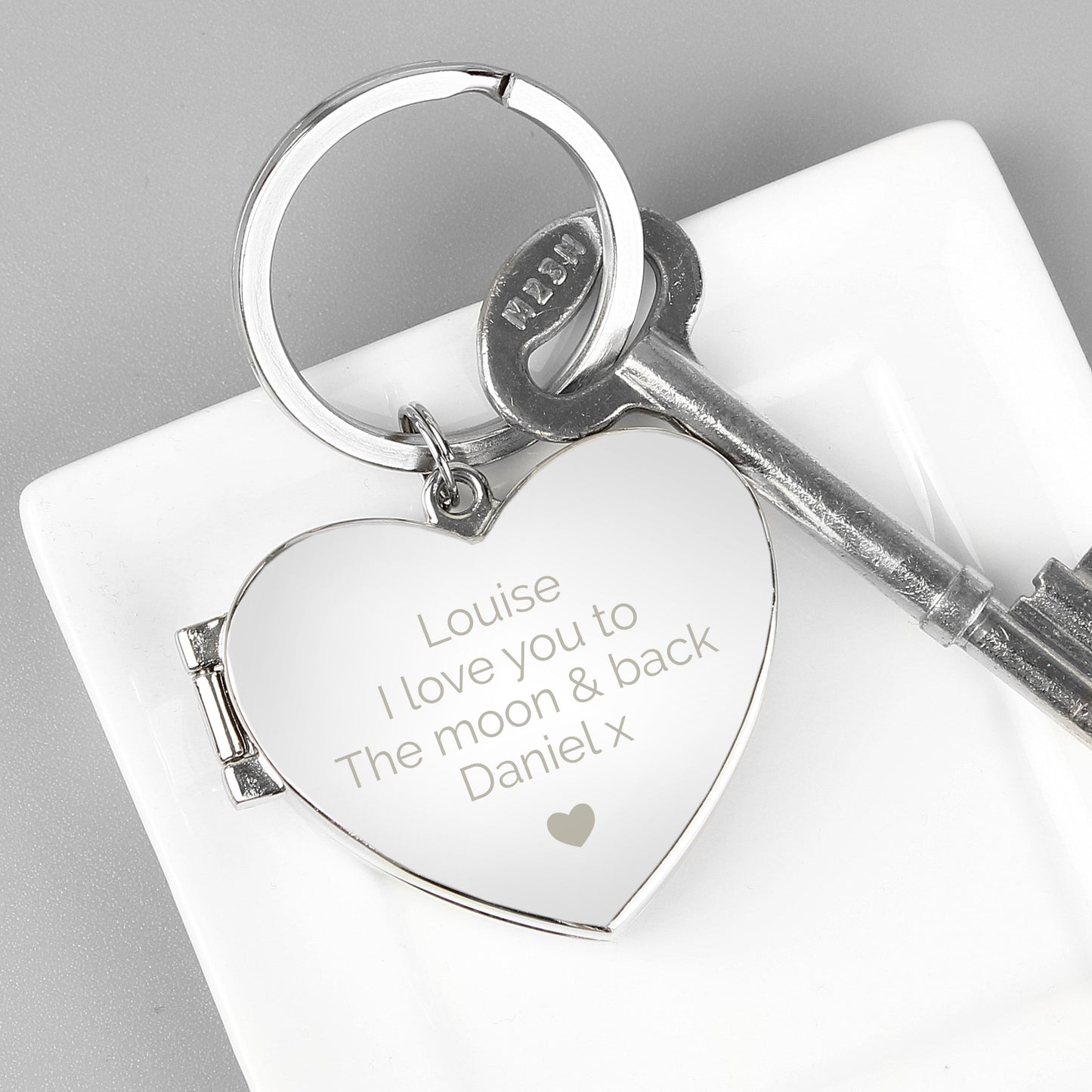 Personalised Heart Photoframe Keyring: 1 - Keyrings By Gift Moments