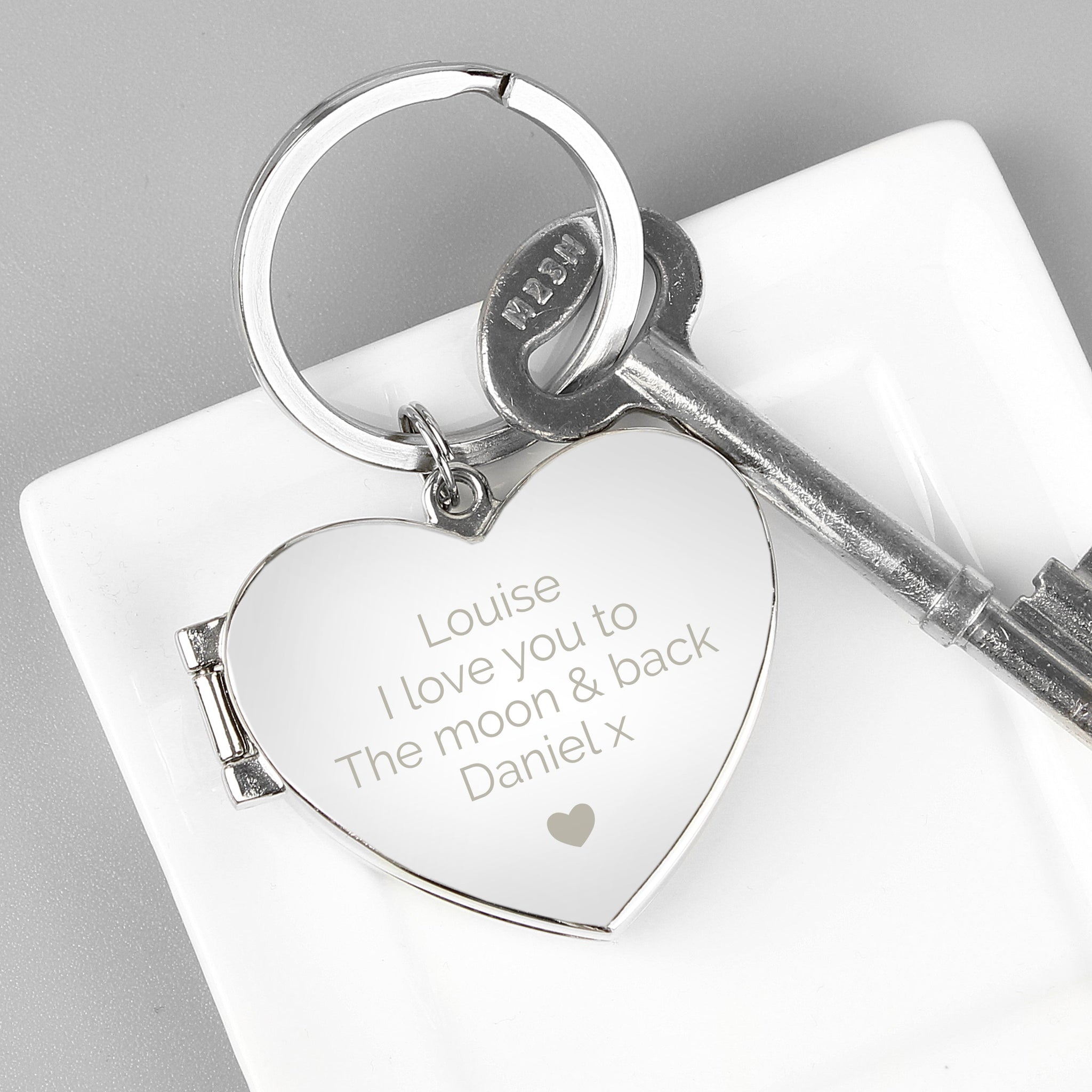 Personalised Heart Photoframe Keyring: 1 - Keyrings By Gift Moments