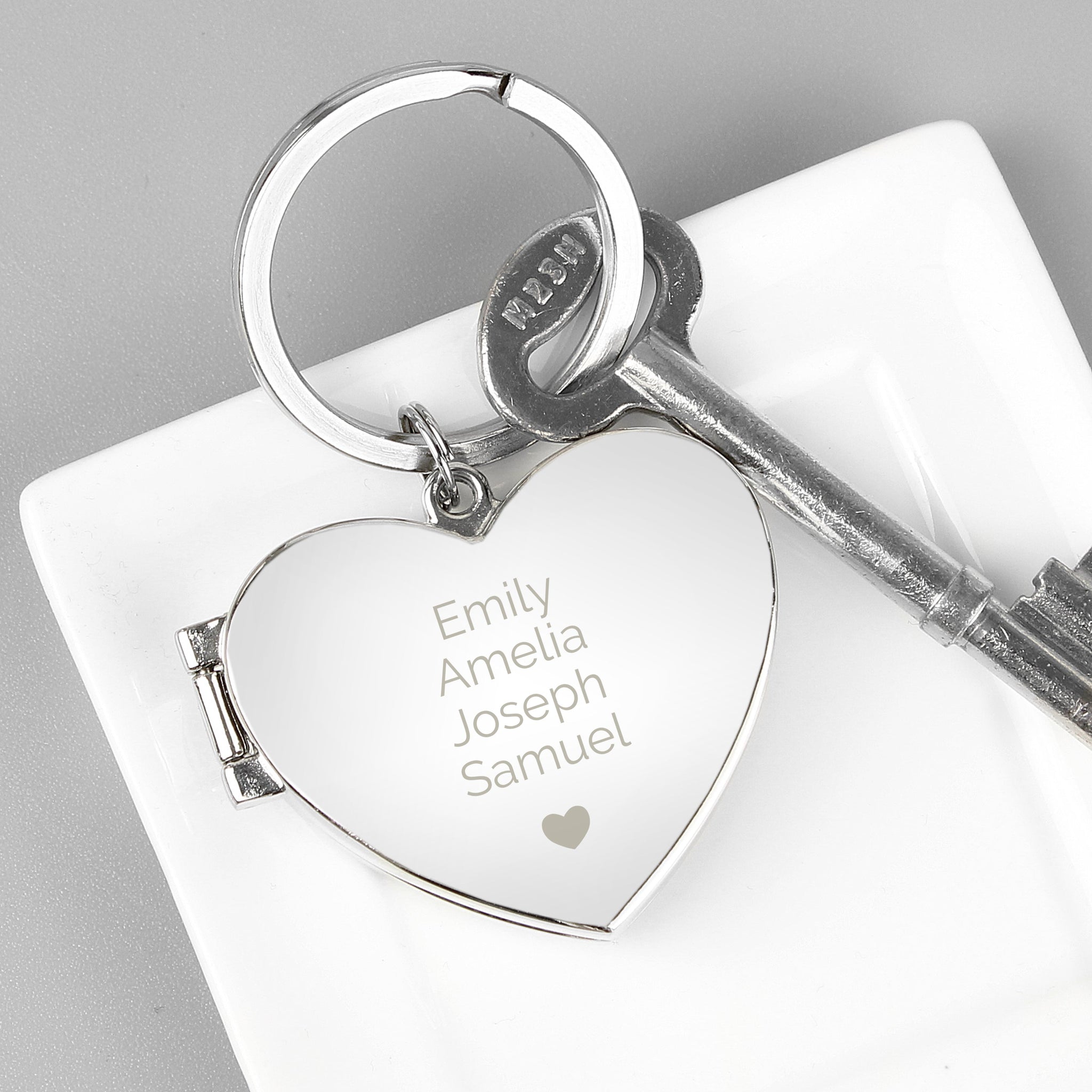 Personalised Heart Photoframe Keyring: 7 - Keyrings By Gift Moments