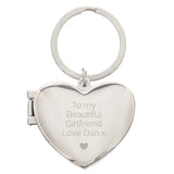Personalised Heart Photoframe Keyring: 4 - Keyrings By Gift Moments