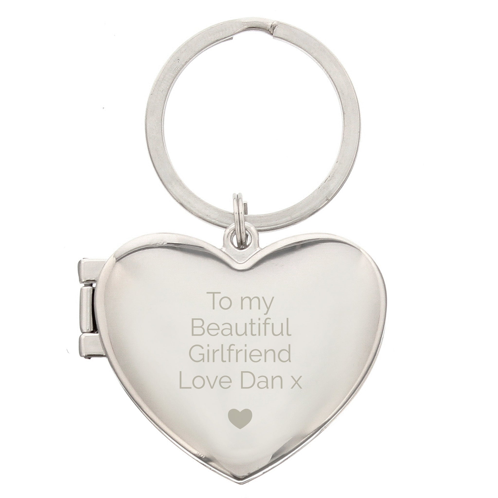 Personalised Heart Photoframe Keyring: 4 - Keyrings By Gift Moments