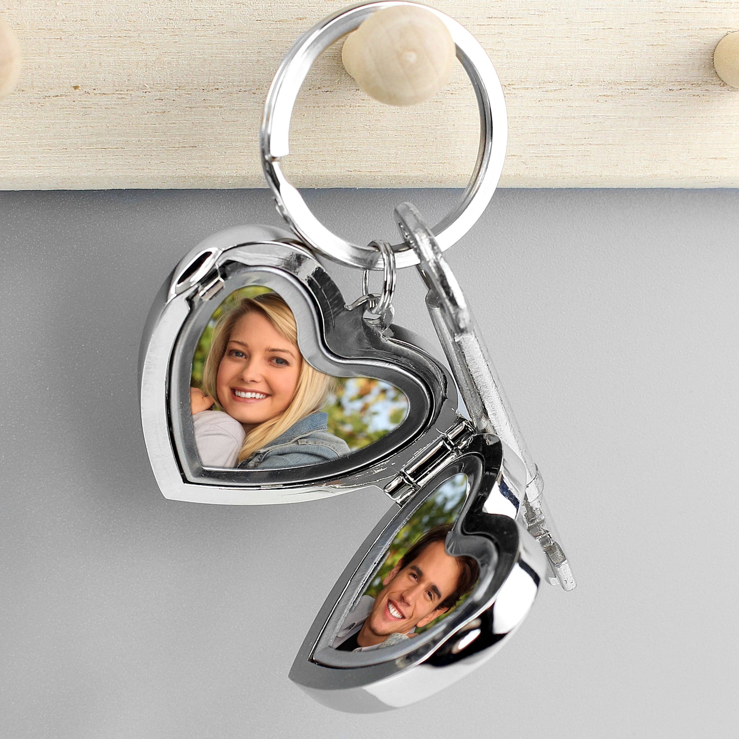 Personalised Heart Photoframe Keyring: 6 - Keyrings By Gift Moments