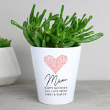 Personalised Heart Plant Pot: 3 Pots & Planters By Gift Moments