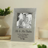 Personalised Heart & Swirl 4x4 Glitter Glass Photo Frame: 6 - Photo Frames By Gift Moments