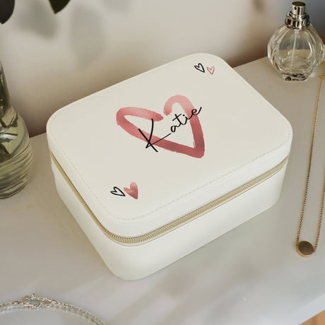Personalised Heart Travel Jewellery Box: 3 - Jewellery Boxes By Gift Moments