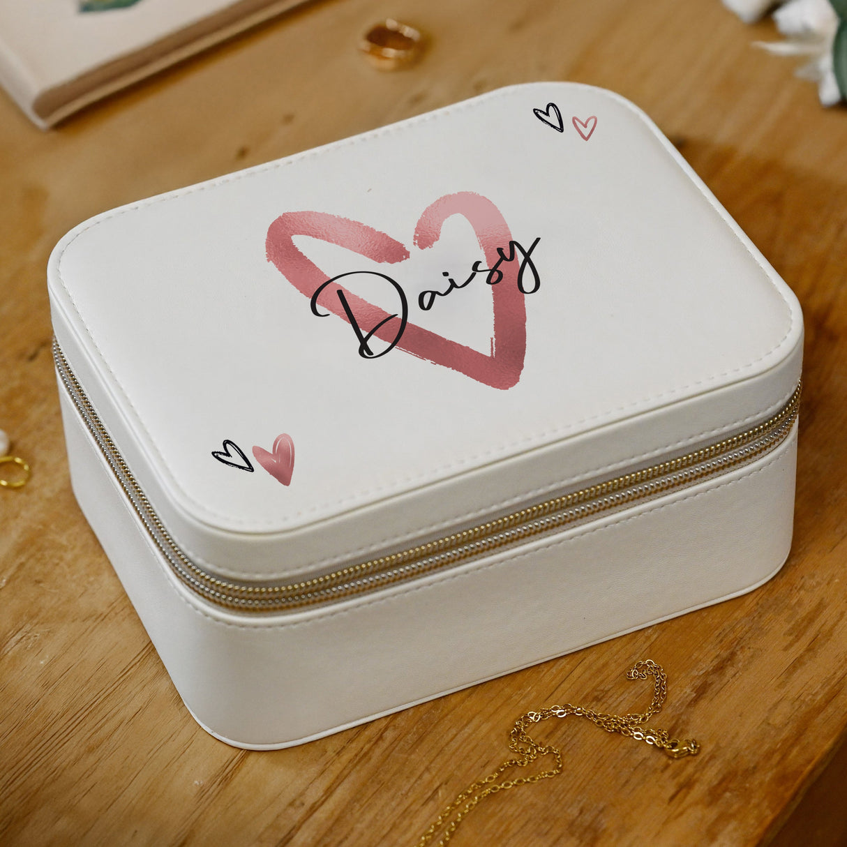 Personalised Heart Travel Jewellery Box: 6 - Jewellery Boxes By Gift Moments