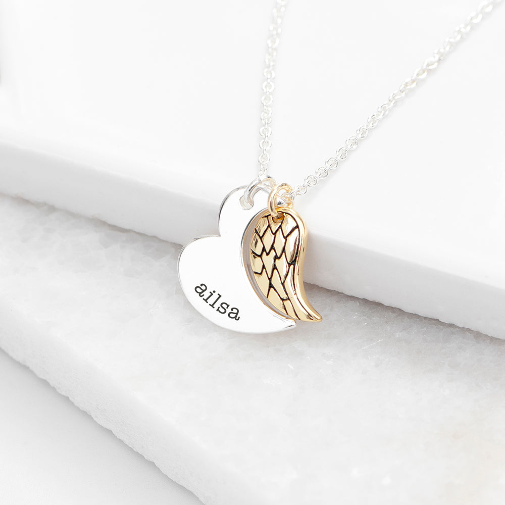 Personalised Heart and Wing Necklaces: 8 - Necklaces By Gift Moments